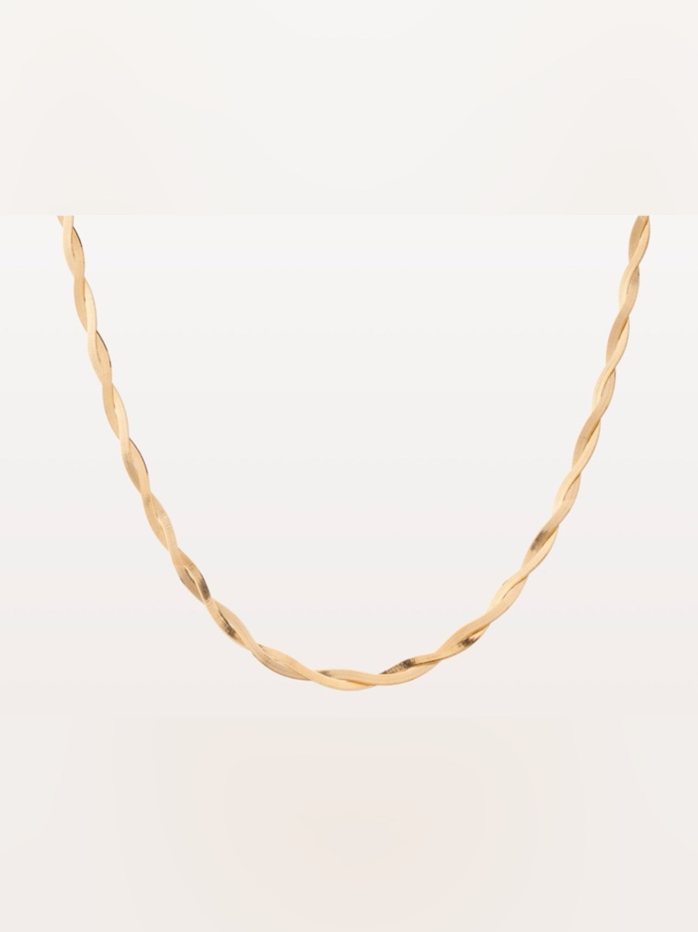Gold Herringbone Twist Necklace